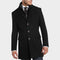 Mens Slim Fit Topcoat - Black Slim Fit Overcoat - Wool Overcoat