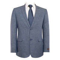 Men’s Blue Textured Cowboy Blazer – Western Style Sport Coat for Ranch Wedding, Business and Country Events