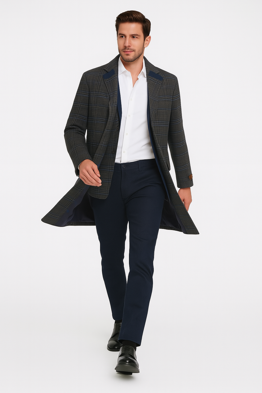 ジャケット・アウター Ombre Check Wool Chester Field Coat JCM0102FH_WOOL-WATERPROOF-