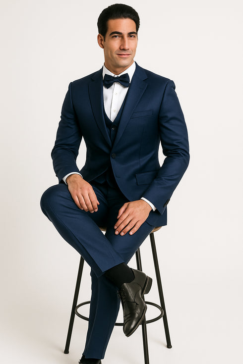 Blue satin-tux-wedding-prom