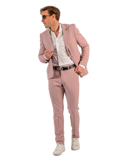 Blush Color Suit For Men - Mauve Suit - Wedding  Slim Fit Suit