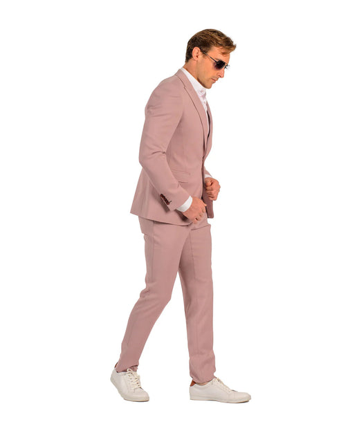 Blush Color Suit For Men - Mauve Suit - Wedding  Slim Fit Suit