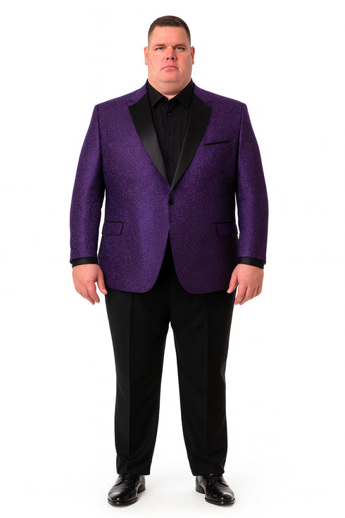 Alberto Nardoni Purple Notch Lapel Floral Sportcoat