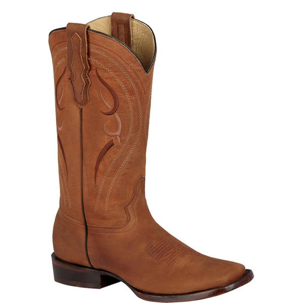 Tan Square Toe Cowboy Boot