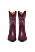 Los Altos Men's Single Stone Stingray Leather Burgundy J Toe Boots