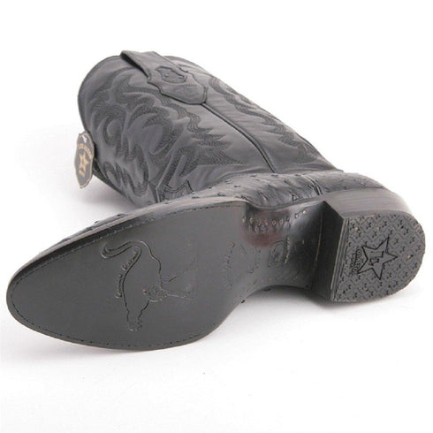 Botas de Avestruz Original Punta Redonda LAB-650305