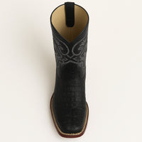 Botas Cuadrada de Cocodrilo Caiman Lomo Gasso