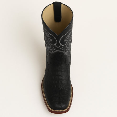 Botas Cuadrada de Cocodrilo Caiman Lomo Gasso