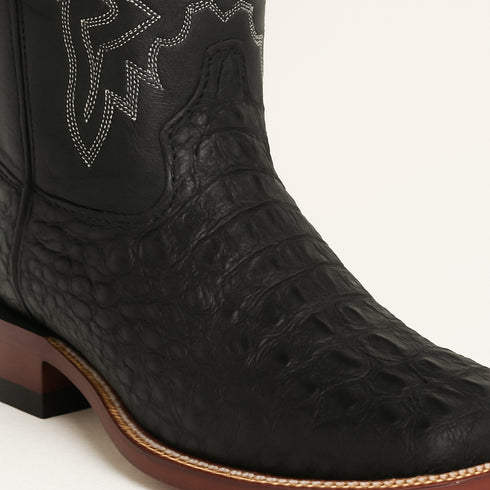 Botas Cuadrada de Cocodrilo Caiman Lomo Gasso