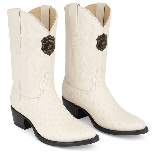 Botas de Avestruz Original Punta Redonda LAB-6503