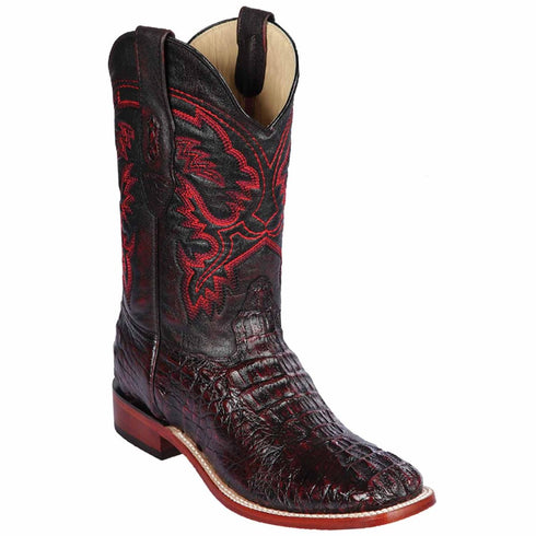 Botas Cuadrada de Cocodrilo Caiman Lomo - Los Altos Boots