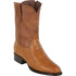 Botas de Armadillo Lizard Horma Roper con Zipper Color Tan - Los Altos Boots