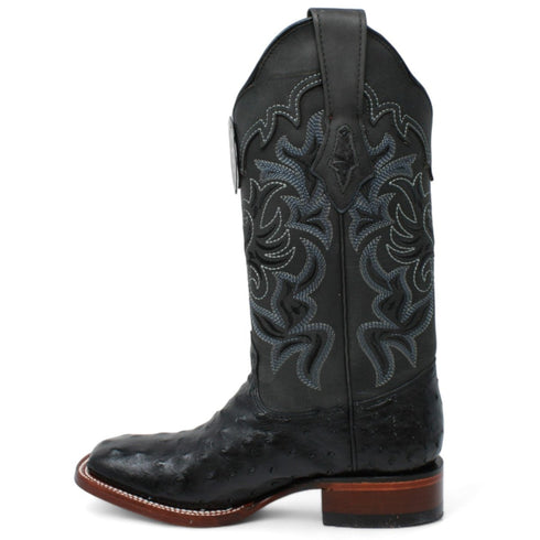 Botas de Avestruz Original en Punta Cuadrada para Dama LAB-3220305