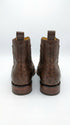 Botas de Avestruz Para Hombre Western Boots – Men’s Brown Ostrich Style Leather Chelsea Cowboy Ankle Boots