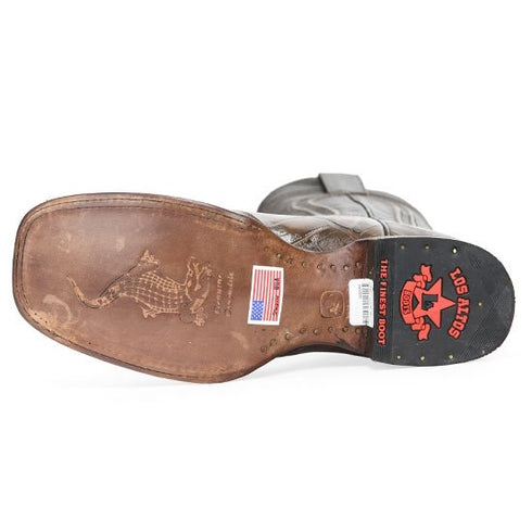 Botas de Cocodrilo Caiman Lomo Horma Cuadrada Amplia