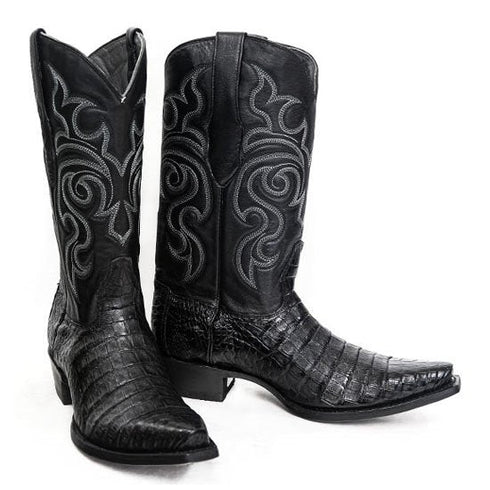 Botas de Cocodrilo Caiman Panza Punta Recortada LAB-948205