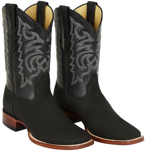 Botas de Cuero Gamuza Original Horma Cuadrada