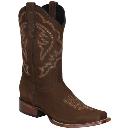 Cinnamon brown square toe cowboy boot