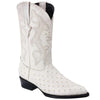 Off-White Ostrich Print Western Boot J-Toe