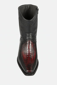 Botin Avestruz Pata con Venado Punta Europea LAB-76BF0518