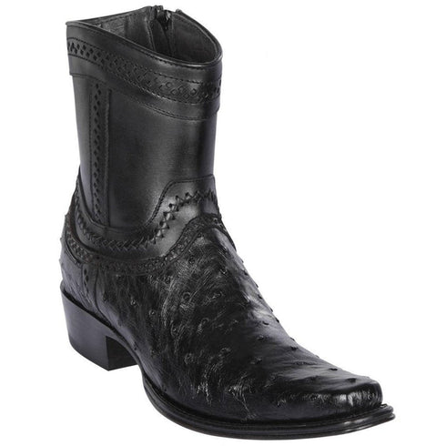 Botin Avestruz Piel Original Punta Europea LAB-76B0305