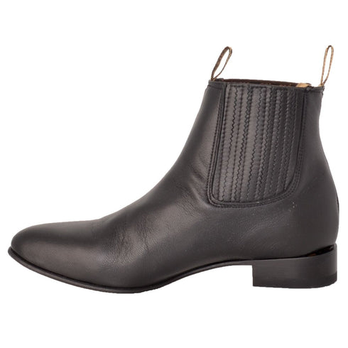 Botines Charros de Piel de Venado Original Color Negro LAB-615105