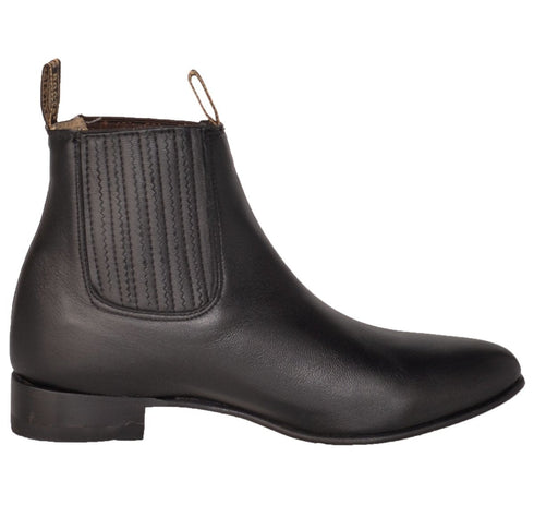 Botines Charros de Piel de Venado Original Color Negro LAB-615105