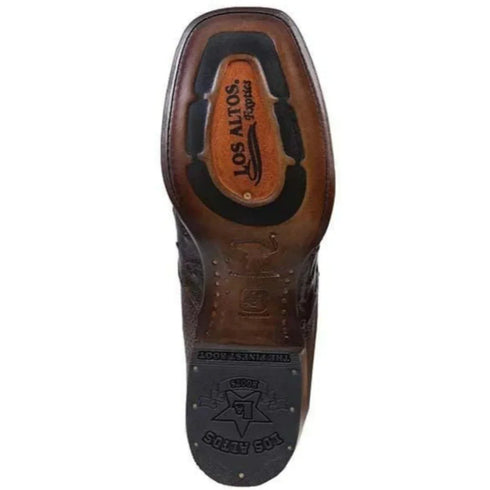 Botin Vaquero de Avestruz Original Horma Cuadrada LAB-82BV0359