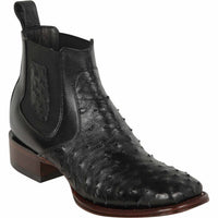 Botin Vaquero de Avestruz Original Horma Cuadrada LAB-82BV0305