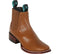 Botines Charros de Cuero Original Punta Cuadrada para Mujer Color Miel 32B2151