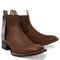 Botines Charros de Cuero Rage Punta Cuadrada Color Nuez LAB-82B9940