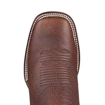 Botines Charros de Cuero Rage Punta Cuadrada Color Nuez LAB-82BM9940