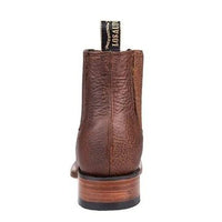 Botines Charros de Cuero Rage Punta Cuadrada Color Nuez LAB-82BM9940