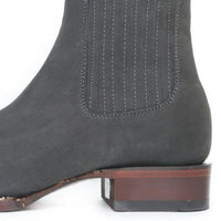 Botines Charros de Gamuza Punta Cuadrada Los Altos Boots Color Gris LAB-82B6309