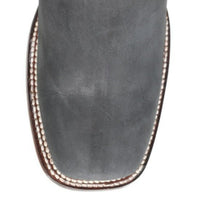 Botines Charros de Gamuza Punta Cuadrada Los Altos Boots Color Gris LAB-82B6309