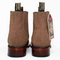 Botines Charros de Gamuza Punta Cuadrada Los Altos Boots Color Taupe  LAB-82B6361