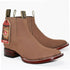 Botines Charros de Gamuza Punta Cuadrada Los Altos Boots Color Taupe  LAB-82B6361