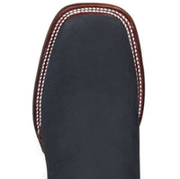 Botines Charros de Gamuza Punta Cuadrada para Mujer Color Negro LAB-32B6305