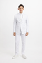 Boys Perry Ellis 2 Button Vested Wedding Suit in White