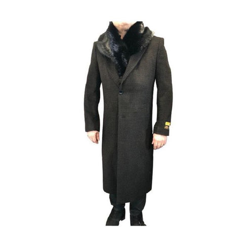 Brown Alberto Nardoni Handwarmer Side Pockets Topcoat