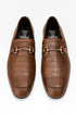 Men’s Regal Brown Slip-On Shoes – Genuine Crocodile & Calfskin Leather