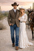 Men’s Brown Herringbone Tweed Cowboy Western Blazer – Classic Country Sport Coat Jacket for Ranch Wear,  Cowboy Jacket