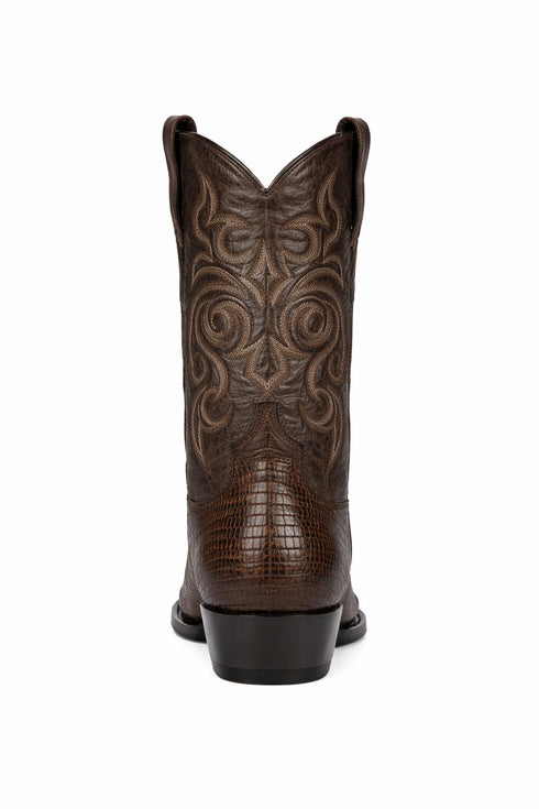 Brown Lizard Boots Snip Toe