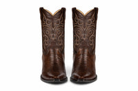 Brown Lizard Boots Snip Toe