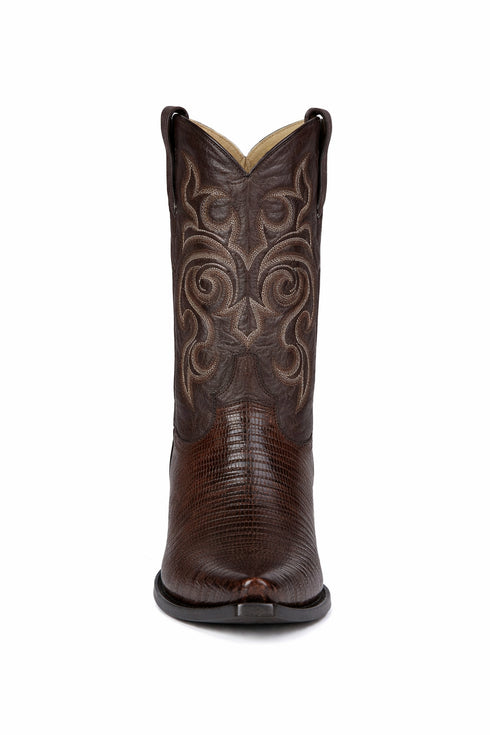 Brown Lizard Boots Snip Toe