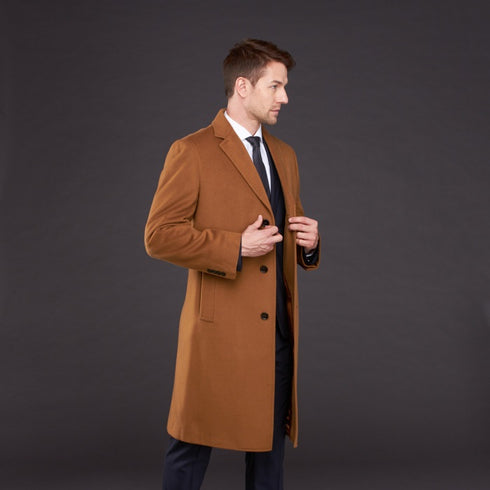 Brown One Chest Pocket Three Button Single Breasted - Vicuna - Coat