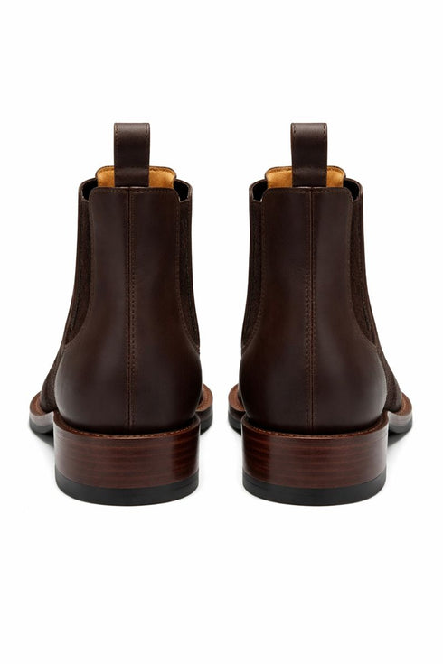 Brown Python Print Short Cowboy Boots