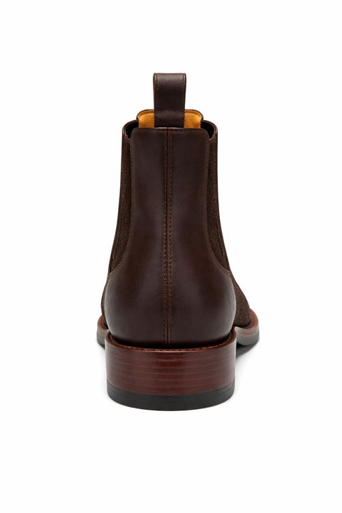 Brown Python Print Short Cowboy Boots