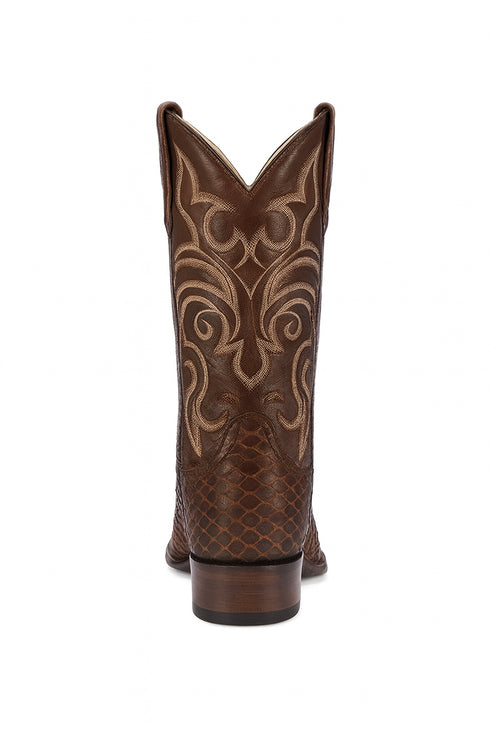 Brown Snakeskin Western Boots