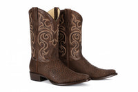 Brown Snakeskin Western Boots